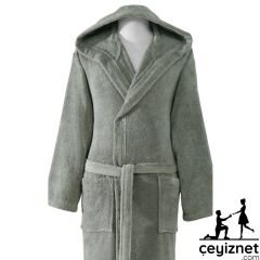 Özdilek Woven kapüşonlu Bornoz Yeşil