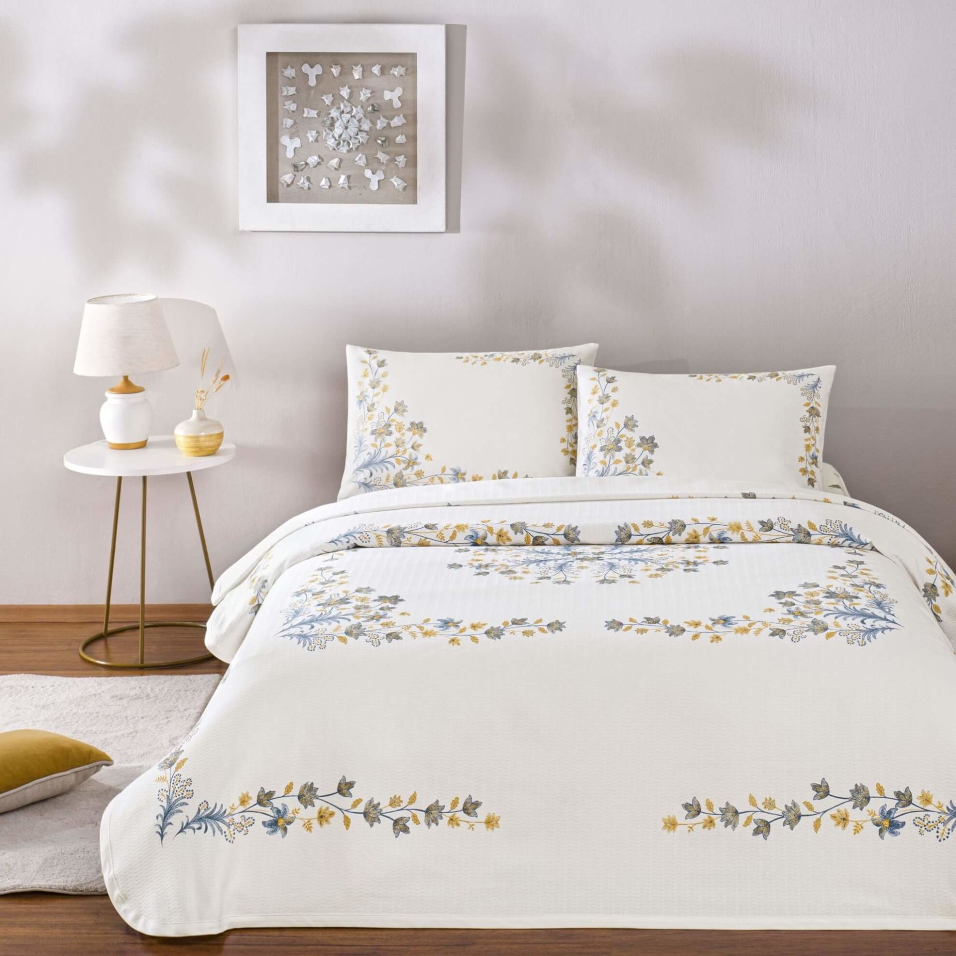 Taç Pike Takımı Charmy Çift Kişilik Mavi 200x230cm