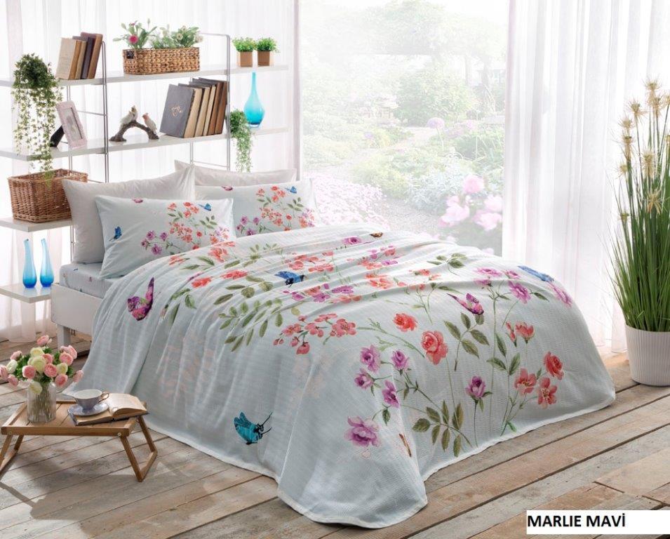 Çift Kişilik Pike Takımı Marlıe Mavi