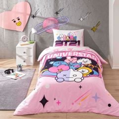 Taç Lisanslı Bt21 Universtar Tek Kişilik Nevresim Takım
