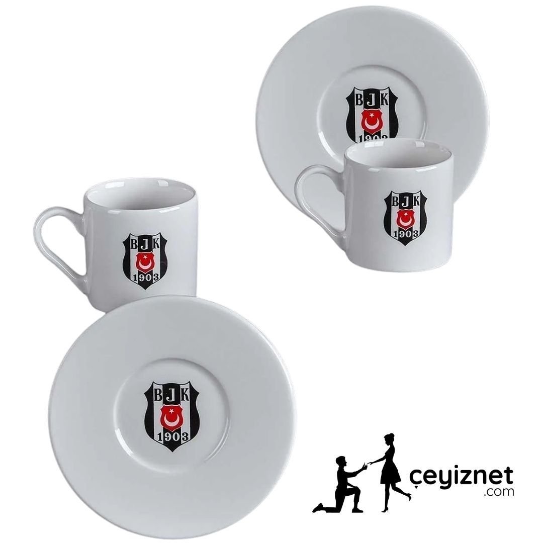 Neva Beşiktaş 2li Porselen Kahve fincanı Seti