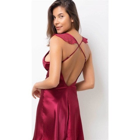 Pierre Cardin Midi Dantel Navy S beden Sabahlık Gecelik Set 4240