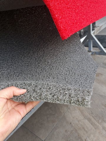 Kıvırcık Paspas Gri Genişlik 100cm Kesme Metre işi