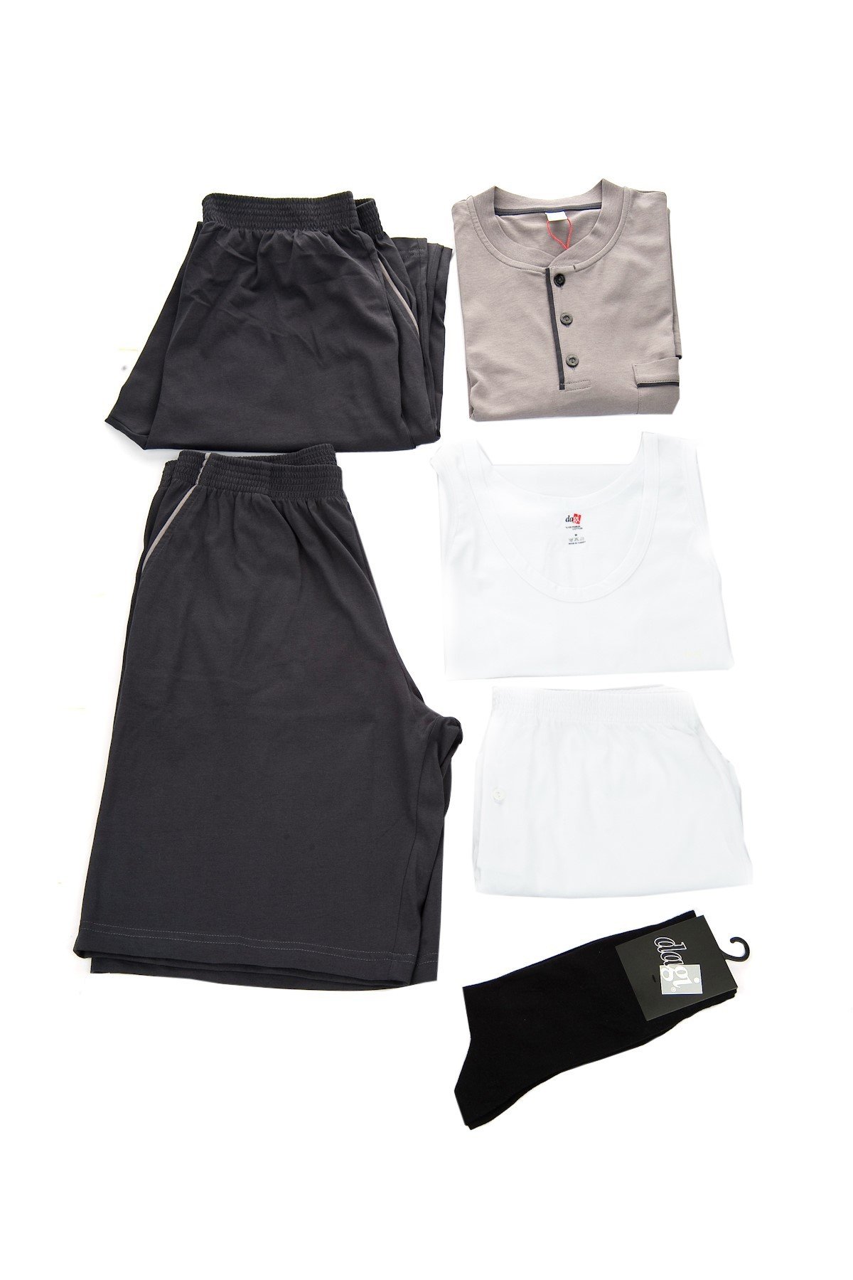 Dagi  Erkek Gri 3'lü Takım  O Patlı Çeyiz Seti E0213Y0530 M beden