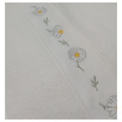 Özdilek Minimale Nakışlı  2'li El Yüz Havlusu 45x90 cm