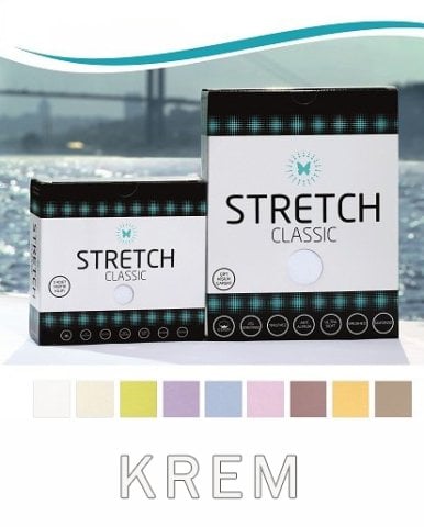 Stretch Classic Çarşaf Tek Kişilik Krem - 100x200 cm