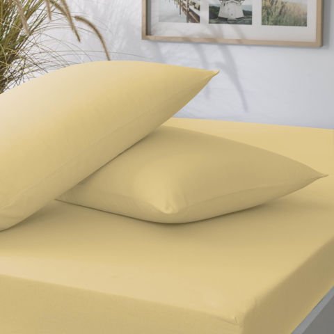 Taç Lastikli Çarşaf Seti sarı Tek Kişilik