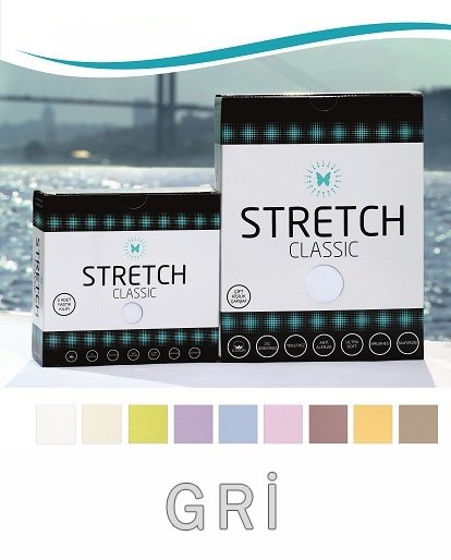 Stretch Classic Çarşaf King Size Battal Boy Çift Kişilik Taş- 200x200 cm
