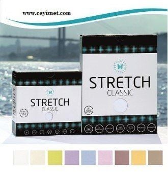 Stretch Classic Çarşaf Tek Kişilik Pudra - 100x200 cm
