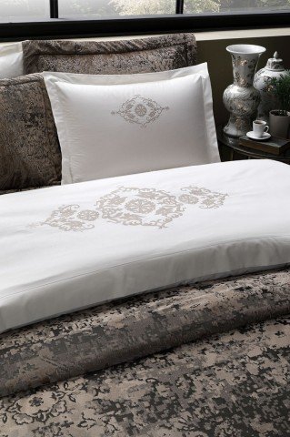 Taç Delfina Camel 10 Parça Zarif Düşler Çeyiz Paketi-Yatak Örtüsü Seti