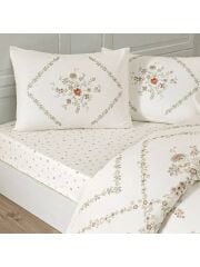 Tac Ranforce Elıra Nevresim Takımı Çift Kişilik Beyaz