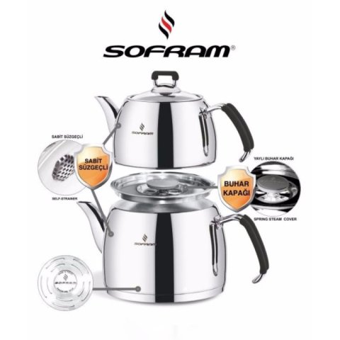 Sofram Mars Çelik Çaydanlık Seti - Orta 160