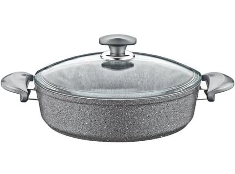 Oms Granit Karnıyarık Tencere 26x7.5 cm - Gri