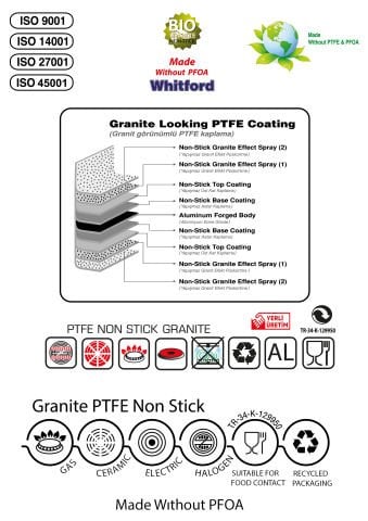 Oms 7 parça Colonna Antrasit Granit Tencere seti
