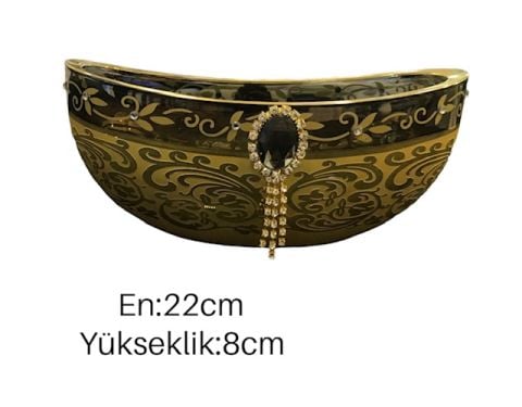 Yks gold Swarovski taş işlemali salon takımı 6 parça