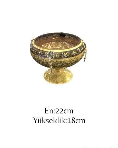 Yks gold Swarovski taş işlemali salon takımı 6 parça