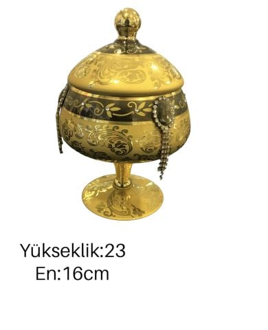 Yks gold Swarovski taş işlemali salon takımı 6 parça