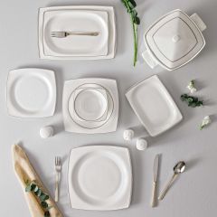 Pierre Cardin Chrystal kare Yemek Takımı, 12 Kişilik