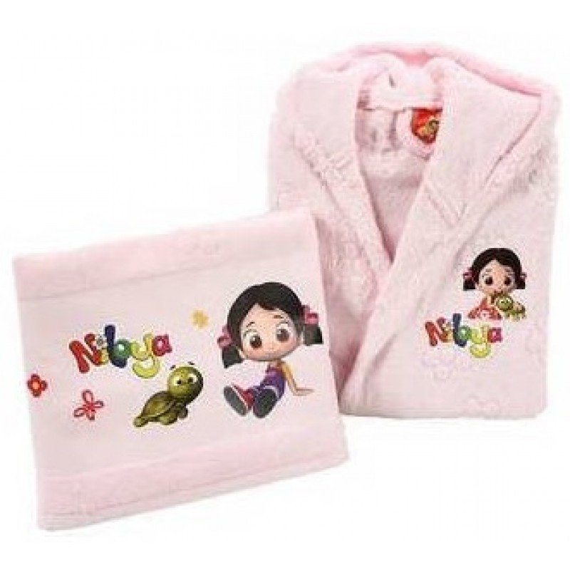 Özdilek Niloya Lisanslı Çocuk Bornoz Takımı 5-6 Yaş