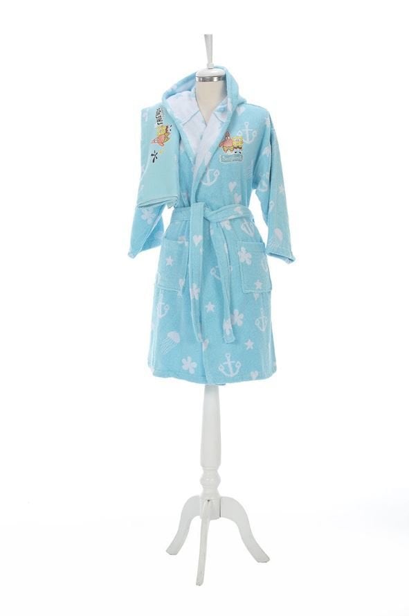 Özdilek Sünger Bob Lisanslı Çocuk Bornoz Takımı 5-6 Yaş