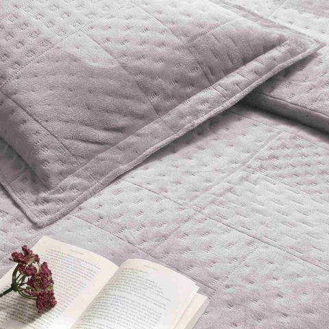 Taç Alvin Yatak Örtüsü Seti Tek Kişilik Gri