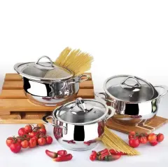 OMS 6 Parça  Güveç Çelik Tencere Seti