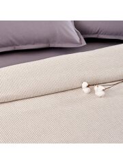 Taç Plain Viskoz Çift Kişilik Çok Amaçlı pike Set Gri