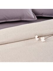 Taç Plain Viskoz Çift Kişilik Çok Amaçlı pike Set Gri