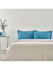 Taç Plain Viskoz Çift Kişilik Çok Amaçlı pike Set Petrol yeşili