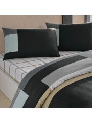 Taç Ranforce Genç Modası Nexie Antrasit Çift Kişilik Nevresim Takımı