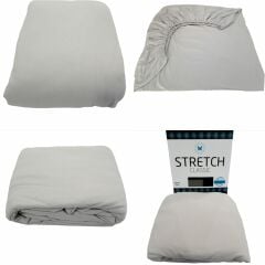 Stretch Classic Çarşaf Çift Kişilik Taş - 160x200 cm
