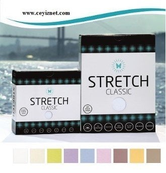 Stretch Classic Çarşaf Çift Kişilik Pudra - 160x200 cm