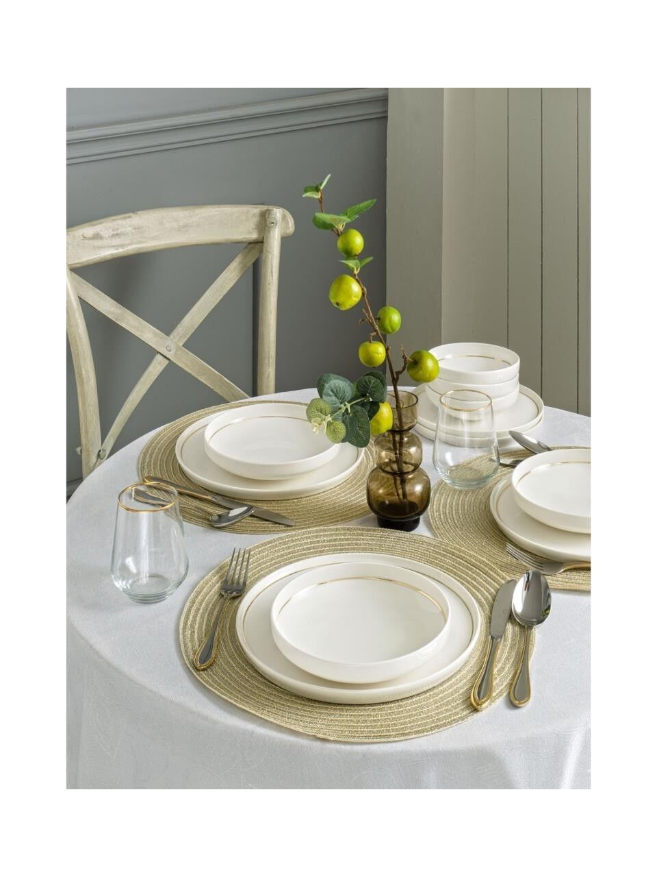 Pierre Cardin Swan Gold 24 Parça Yemek Takımı