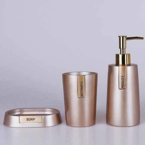 By Selim Troy Vizon Polyester 5 Parça Banyo Seti