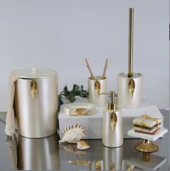 By Selim Leaf Banyo Seti İnci Altın